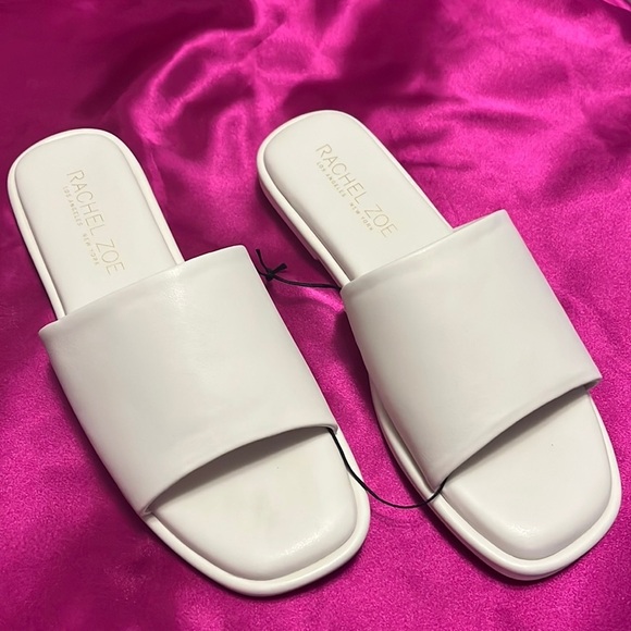 Rachel Zoe brand white, super soft and comfy slides - Picture 1 of 8